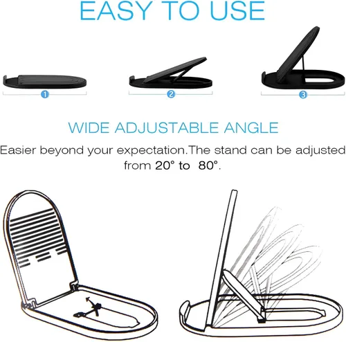 Miniatura 7 de Soporte para Teléfono Celular 6 Unidades, Soporte de Escritorio Plegable y Portátil para Teléfono Celular, Soportes Base Ajustables Universales