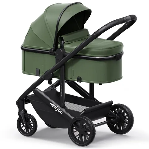 Miniatura 8 de newyoo Nestro 516M - Cochecito infantil convertible con asiento reversible y soporte para tazas, cochecito 2 en 1 orientado hacia atrás desde recién