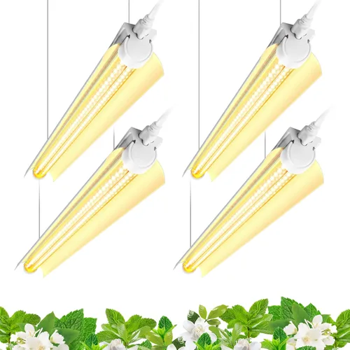Miniatura 10 de Barrina Luz de cultivo de plantas T8 de 4 pies, 252 W (6 x 42 W, equivalente a 1400 W), espectro completo, lámpara de cultivo LED para cultivo