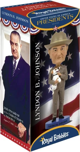 Miniatura 5 de Royal Bobbles Lyndon B. Johnson - Estatua coleccionable de Bobblehead