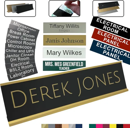 Miniatura 6 de Placa de nombre personalizada, sin soporte, 2 x 8 pulgadas, personalizable
