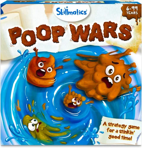 Skillmatics Juego de cartas - Poop Wars, juego de estrategia de ritmo rápido, diversión navideña, juego de fiesta, regalos para niños y niñas de 6,