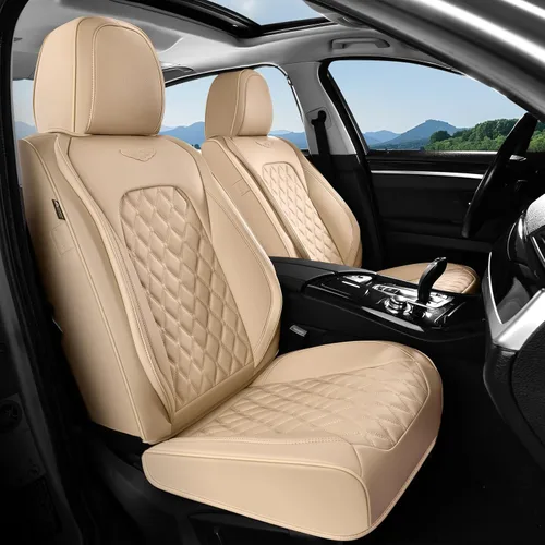 Miniatura 22 de Coverado Juego completo de fundas de asiento de automóvil, fundas de asiento de piel de napa para automóvil, protector de asiento de automóvil
