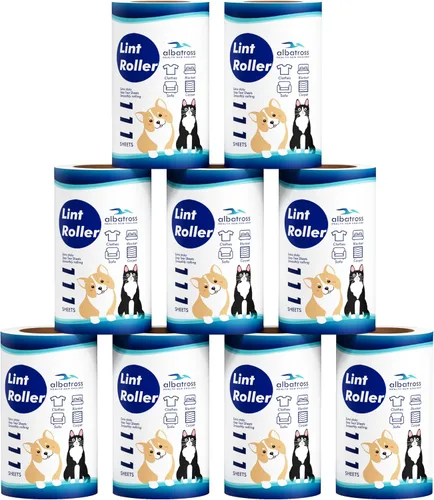 Miniatura 8 de Mini rodillos de pelusa extra pegajosos para viajes, 150 hojas de tamaño pequeño portátiles para eliminación de pelusa para mascotas y recogida