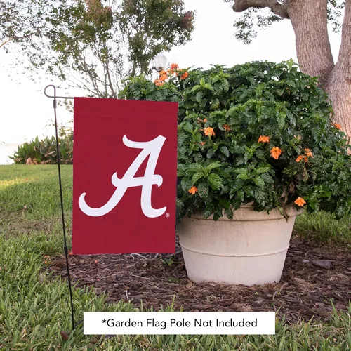 Miniatura 6 de Bandera de jardín de la Universidad de Alabama Crimson Tide Bama UA Banner 100% poliéster (diseño A)