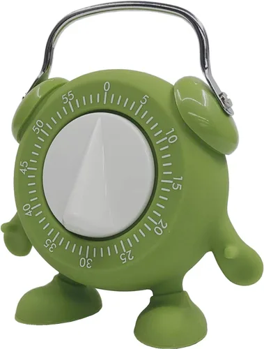 Miniatura 9 de Temporizador, para cocina, horneado, enseñanza, cocina, huevo, entrenamiento para niños, lindo temporizador mecánico de cuerda de 60 minutos