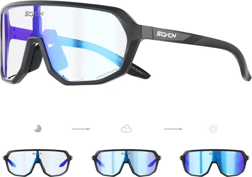 Miniatura 17 de SCVCN Photochromic Cycling Glasses Men Women Clear Sports Sunglasses UV400 Protection for Cycling Running Baseball mtb S63 A15 Fotocrómico