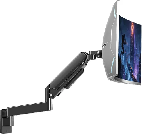 MOUNTUP Soporte de pared para monitor para pantallas de 49, 45, 43, 40, 35, 32, 27 y 24 pulgadas, soporte de monitor de pared resistente, soporta