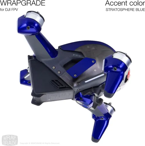 Miniatura 3 de WRAPGRADE Skin compatible con DJI FPV Color de acento (azul estratosfera)