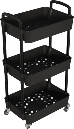 Miniatura 2 de Carritos de Almacenamiento de 3 Niveles Laiensia, Carrito Rodante Utilitario Multifunción Organizador de Almacenamiento de Cocina, Carrito