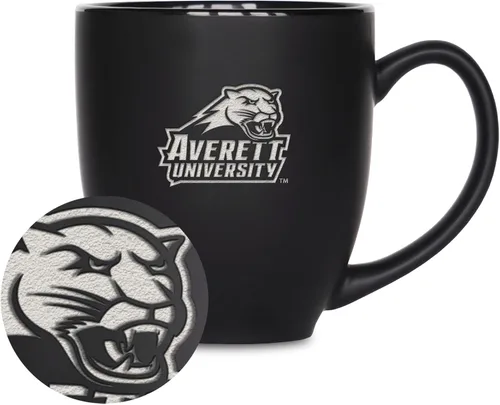 Miniatura 436 de Rico Industries - Taza de cerámica mate negra con grabado láser estándar de 15oz para NCAA (escuelas T & U) - Para bebidas calientes o frías