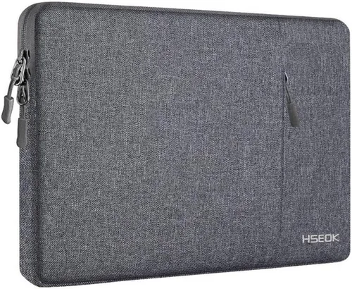 Miniatura 12 de Hseok - Funda para portátil de 15.6 pulgadas, funda con manga a prueba de golpes y repelente al agua con bolsillo para accesorios, compatible