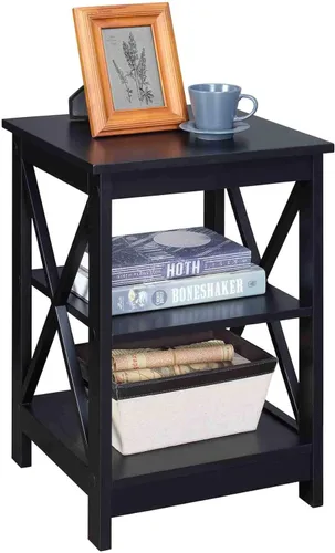 Miniatura 4 de Convenience Concepts Oxford Mesa Final de 15.75" - Mesa moderna de sala de estar con estantes de almacenamiento, mesa auxiliar de noche transicional