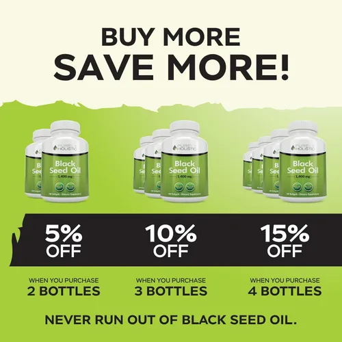 Miniatura 7 de Purely Holistic Cápsulas de aceite de semilla negra de 1400 mg, 180 cápsulas blandas, suministro de 3 meses - Nigella sativa prensada en frío, rica