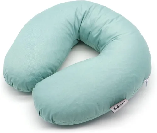 Miniatura 18 de Almohada de cuello de trigo sarraceno para dormir, almohada en forma de U, almohada de enfriamiento para dormir cervical de viaje, soporte