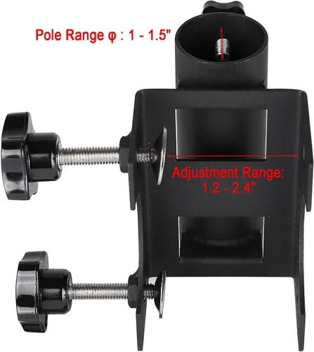 Miniatura 3 de Soporte para sombrilla de patio, soporte de paraguas de banco con clip fijo para cubierta, silla, escritorio, muelle, playa, patio, balcón, mesas