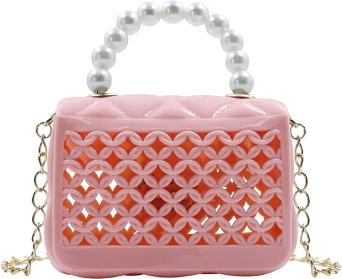 Miniatura 4 de Mini monederos de corazón para niñas pequeñas y pequeñas, lindo bolso cruzado de princesa, Rosa -Hueco