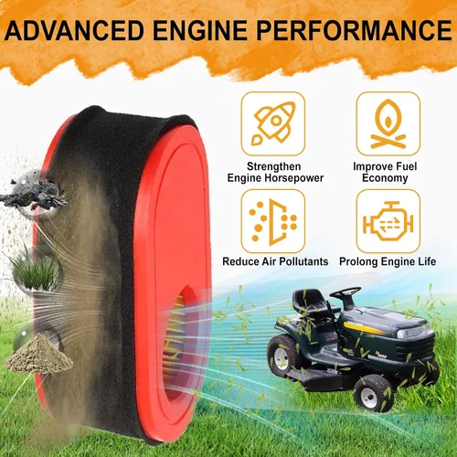 Miniatura 2 de Chikia Paquete de 2 filtros de aire de repuesto 951-12260 para MTD Craftsman 937-05065 Huskee LT3800 LT4200 LT1500 R1000 RER1000 T1000 T1200