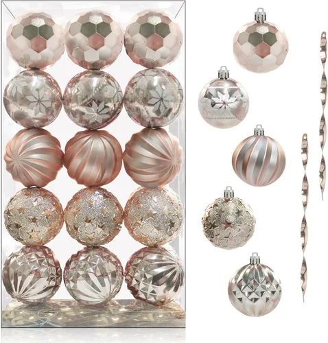 Miniatura 11 de 24 Esferas Navideñas de Champán Colgantes para Árbol, Adornos Irrompibles, Decoraciones de Temporada para Decoración de Árbol, Fiestas y Navidad