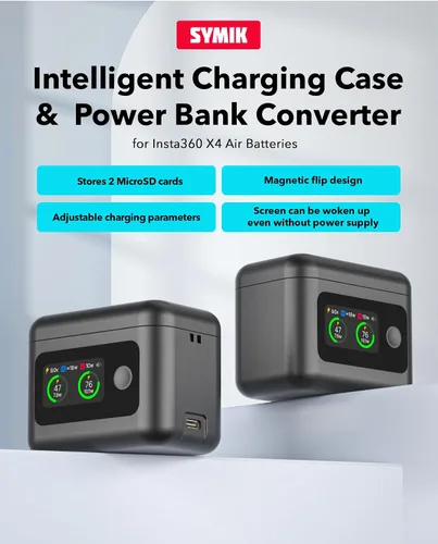 Miniatura 5 de Baterías de aire X4 (2 paquetes) con concentrador de carga rápida de 27 W, estuche de carga rápida dual con pantalla LCD, hub de cargador