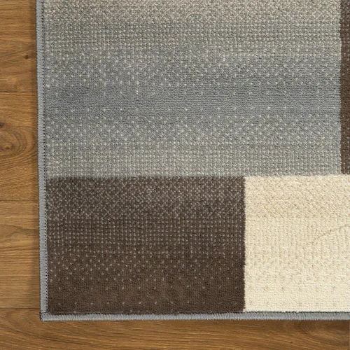 Miniatura 4 de Superior alfombra de área de la colección diseñador Clifton, 8 mm de altura de apilado, con respaldo de yute, diseño geométrico contemporáneo, Beige