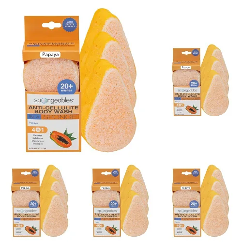 Miniatura 8 de Spongeables Anti-Cellulite Body Wash in a Sponge, Moisturizer and Exfoliator, 20+ Washes