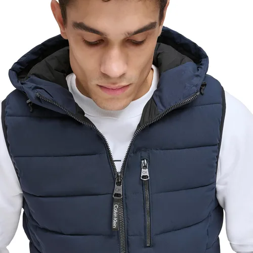 Miniatura 5 de Calvin Klein Chaleco acolchado ligero con capucha para hombre