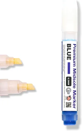 Wilkins Marcador de entresuela prémium para pintura personalizada sobre cuero, gamuza, tela y espuma suave para 2-4 pares de zapatos (azul)