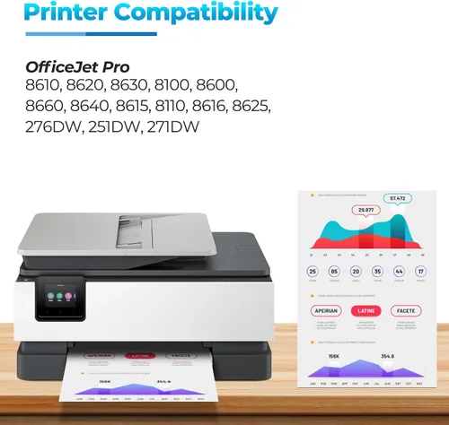 Miniatura 2 de 950XL 951XL - Cartuchos de tinta OfficeJet Pro 8600 8610 8620 8630 compatibles con HP 950XL 951XL, cartuchos de tinta compatibles con impresoras