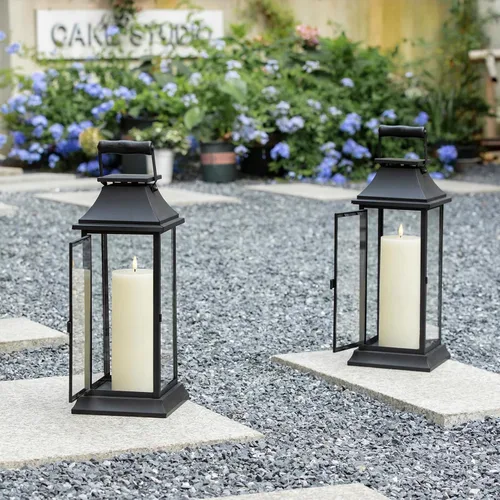 Miniatura 3 de volnyus Juego de 2 velas sin llama (3 x 9 pulgadas) velas de cera LED parpadeantes que funcionan con pilas con control remoto y temporizadores