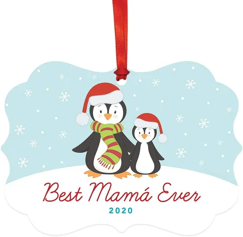 Miniatura 26 de Andaz Press Adorno de recuerdo de Navidad con marco de fantasía de familia española, Nuestra Primera Navidad Como UNA Familia De Tres 2024, Familia