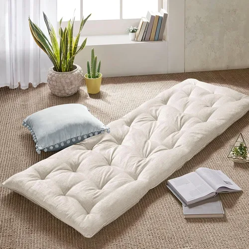 Miniatura 11 de Intelligent Design Edelia Almohada plegable de chenilla de poliéster ligera para el suelo, cojín capitonado para sentarse para meditación