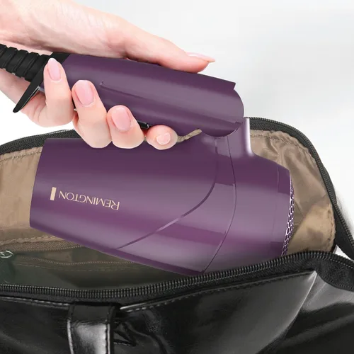 Miniatura 8 de Remington Secador de pelo de viaje, secadora compacta con mango plegable con doble voltaje, revestimiento de cerámica y tecnología térmica avanzada