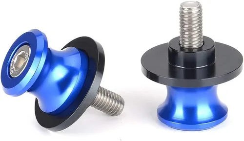 Miniatura 3 de Goldfire 2 unids 8MM M8 X1.5 Motocicleta Swing Arm Sliders Carretes CNC Swing Arm Stand Tornillo para Kawasaki Z650 Z800 Z900 Z1000 Accesorios (azul)