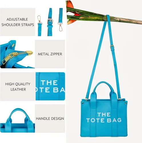 Miniatura 5 de Bolso de mano para mujer, bolso de mano de cuero a la moda, pequeño bolso cruzado personalizado con asa superior para el trabajo y viajes