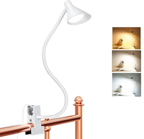Miniatura 11 de LiFMIRA - Luz con clip USB para leer, luz de lectura con 3 modos de color, 10 niveles de brillo, luz de abrazadera para cuidar los ojos, luz de Negro