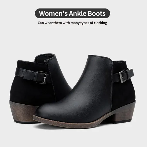 Miniatura 6 de Jeossy Women's 9617 Fashion Boots Chunky Low Heel Western Boots Ankle Booties