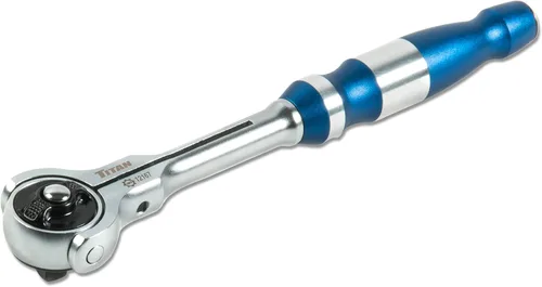 Miniatura 9 de Titan 12175 Juego de trinquete de cabeza giratoria de 90 dientes y cabeza plana de 5 piezas