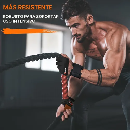 Miniatura 7 de SueStar Guantes de entrenamiento, guantes acolchados de cuero vacuno de alta resistencia con soporte para la muñeca, protección completa de la palma
