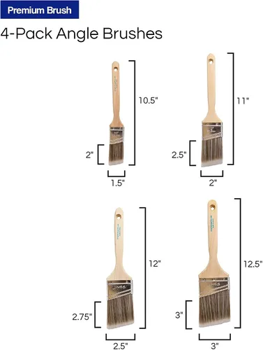Miniatura 2 de Pro-Grade - Juego de pinceles para pintar en la pared o en el hogar, ideales para pintores profesionales y propietarios de casa, pinceles de pintura