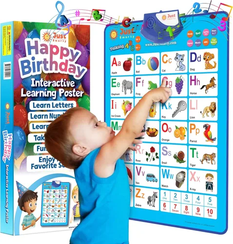 Miniatura 14 de Just Smarty Juguetes de aprendizaje interactivos de las primeras 100 palabras para niños de 2 años Póster educativo de palabras del alfabeto