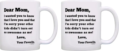 Miniatura 12 de Dear Dad Sorry Your Other Kids Didn't Turn Out as Awesome as Me Love Your Favorite Divertido regalo del día del padre para papá, taza de café, taza