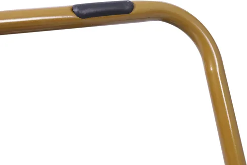 Miniatura 12 de Flash Furniture Archer - Silla Saucer con marco de acero plegable, silla portátil de gran tamaño, para dormitorio o dormitorio, 28 pulgadas, piel