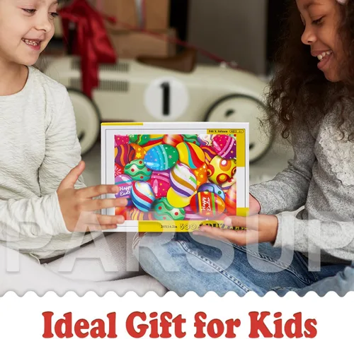 Miniatura 3 de Rompecabezas de Pascua con póster de referencia 1:1, rompecabezas festivos para adultos y niños - 500 piezas, juegos educativos con huevos