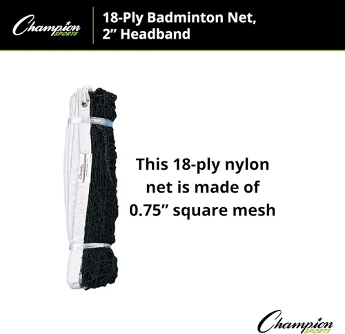 Miniatura 4 de Champion Sports Red de bádminton de 12 capas Multi
