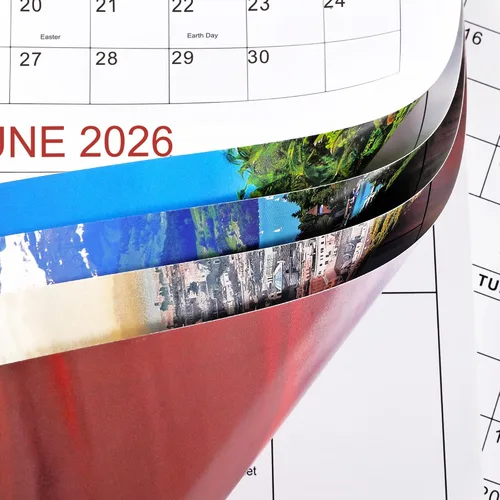 Miniatura 4 de Calendario de pared 2026, 12 meses de enero de 2026 a diciembre de 2026, cuadrado mensual, 12 x 24 pulgadas (abierto), con papel grueso
