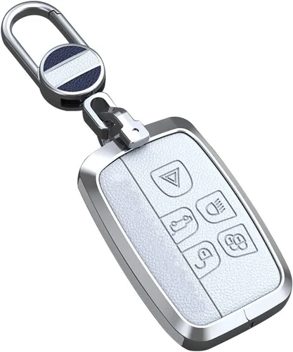 Miniatura 9 de ontto Funda para llavero Land Rover de piel antiarañazos, protección completa para Defender Discovery Sport Fit para Jaguar Negro Tipo A-Negro