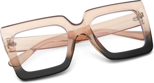 Miniatura 29 de Pro Acme Gafas de bloqueo de luz azul, marcos cuadrados grandes, anteojos falsos para mujer