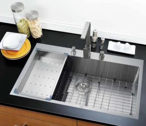 Miniatura 3 de Starstar Colador de acero inoxidable de 18" para fregadero de cocina