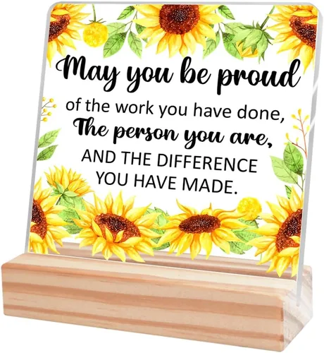 Regalos de agradecimiento de jubilación para mujeres, regalo de mentor de entrenador, regalo de trabajador social, placa de oficina regalo para
